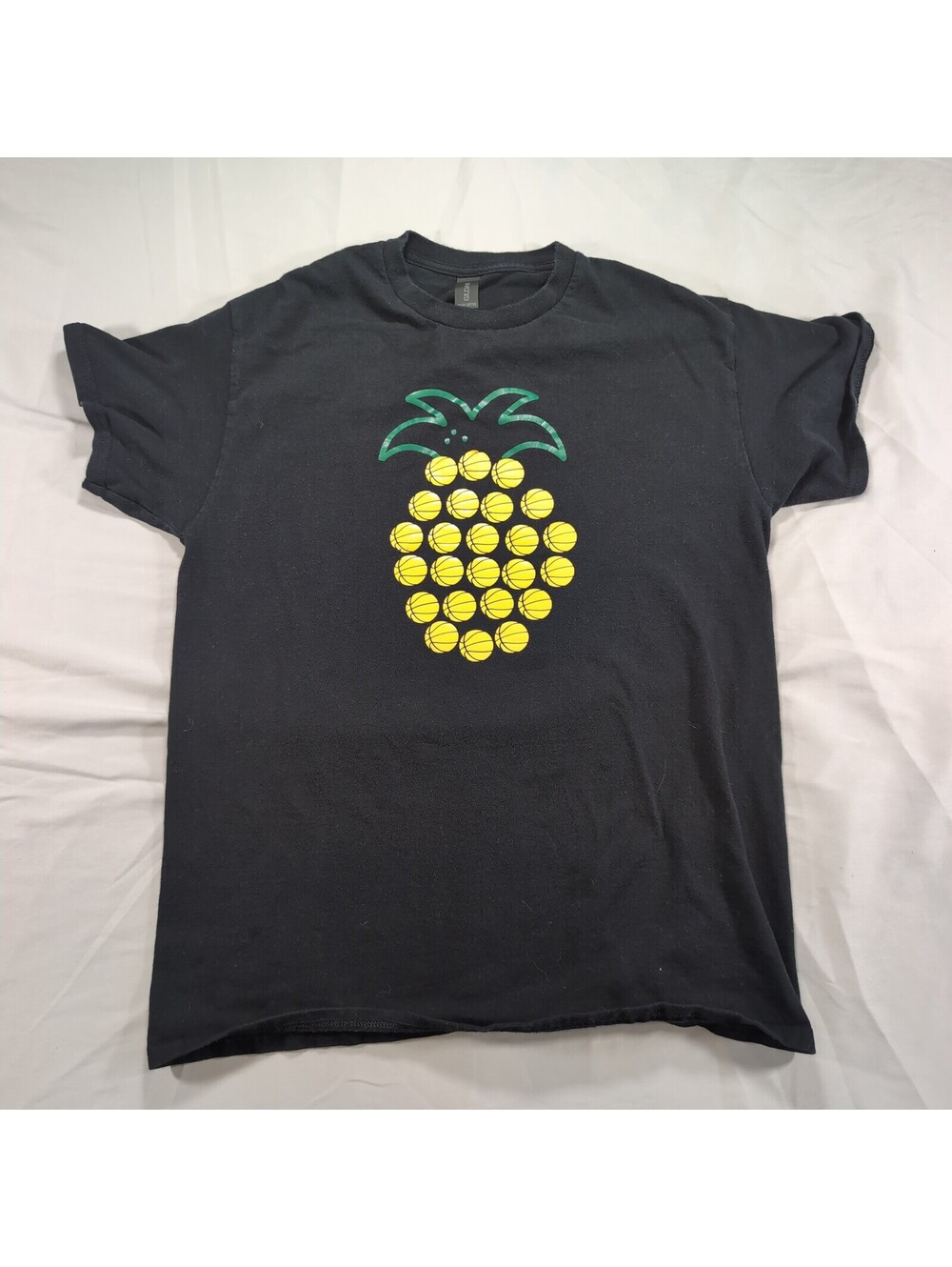 Black Pineapple Basketball Graphic T-shirt